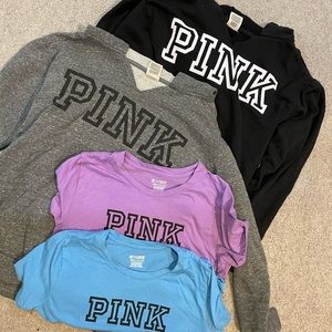 Lot of PINK hoodies/shirts XS